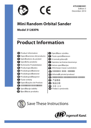 Mini Random Orbital Sander | Ingersoll Rand Power Tools