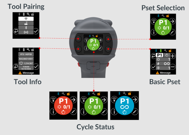 The mechanical pulse tool features an integrated LCD display for easy control and feedback